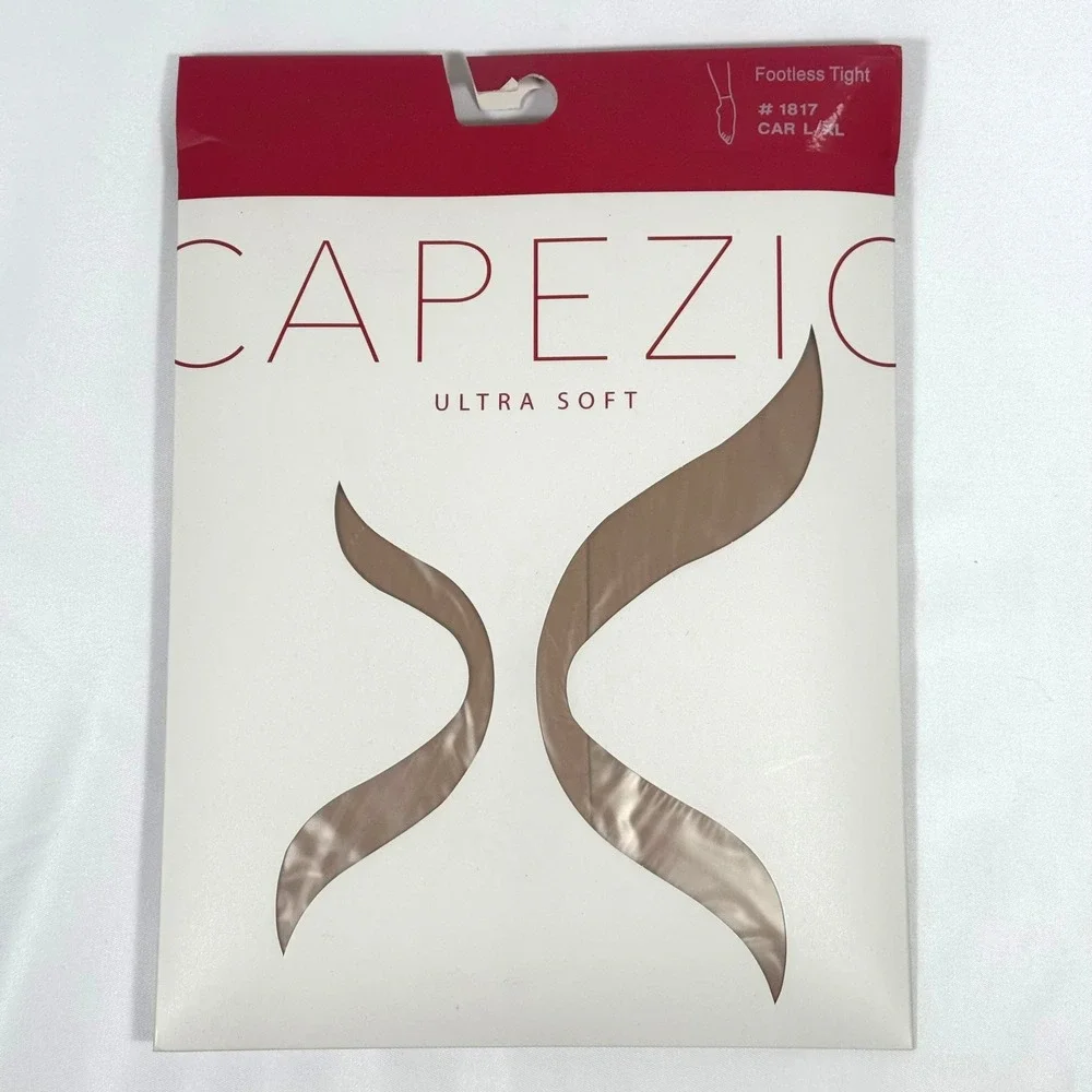Capezio Footless Tights Women L/XL Caramel Ultra Soft Matte Dance 1817